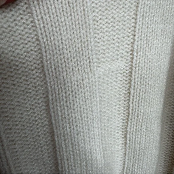 J. Crew Collection Lace Up Sweater 100% Cashmere Cream Ribbed S NWT *flaw - Picture 13 of 14